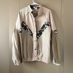 BKE beige and pink jacket